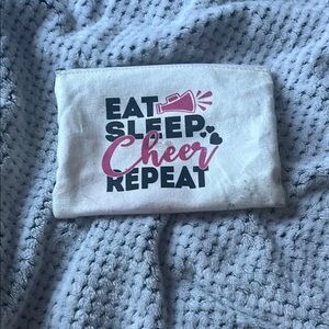 Cheer Themed Kids Accessory Bag - White and Pink